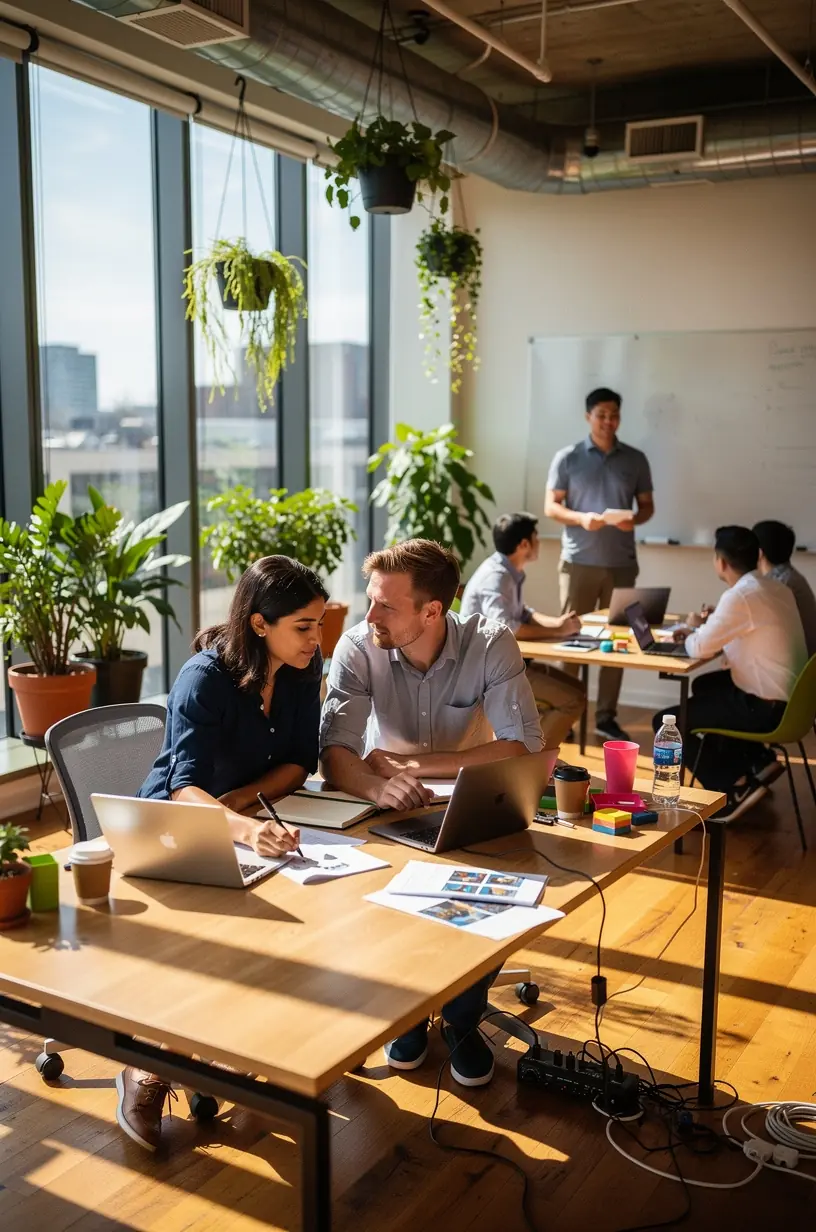 Digital workspace setup for efficient workflows