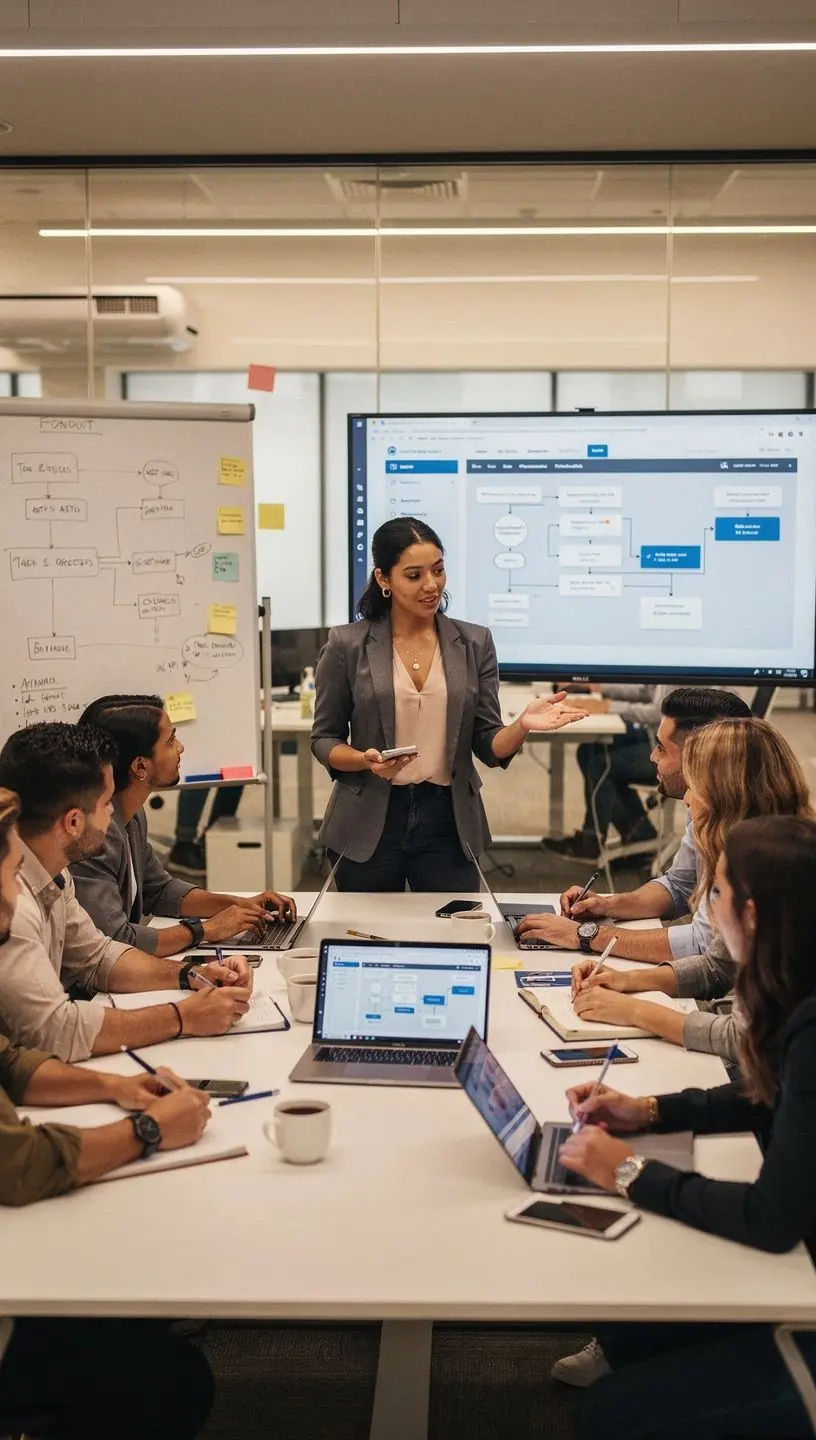 Professional team collaboration